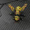 Customizable Poseable Figure 3D Printed Articulated Bee Toy Keychain Ornament Posable Mechanical Creature Model Insect Figurine for Desktop