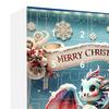 Christmas Countdown Calendar 24 Acrylic Dragon Pendant Set Xmas Gift Box Indoor/Outdoor Hanging Decoration
