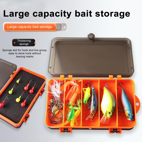 

Портативная коробка для рыболовных приманок Yousheng, двусторонняя, с 5 отделениями, прозрачный многофункциональный рыболовный крючок для наживки, инструменты, снаряжение, небольшие аксессуары, органайзер, чехол