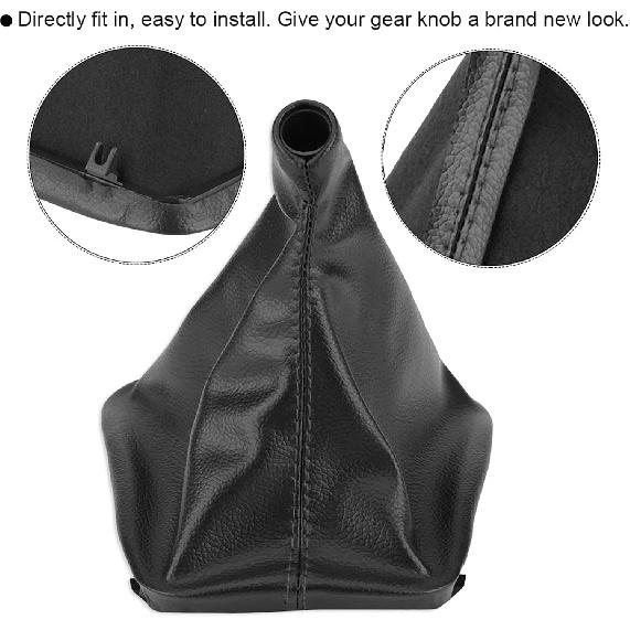 Keenso Car Gear Shift Knob Boot, Manual/Auto Gear Shifter Gaiter Dust Boot Cover Replacement for E34 E36 Z3 Popular