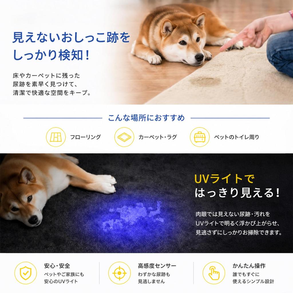 UV365nm Light Wood Lamp DARKBEAM Blacklight Ultraviolet Flashlight LED Portable Mini Handheld Torch Detector for Dog Urine Pet Stains 370nm Resin
