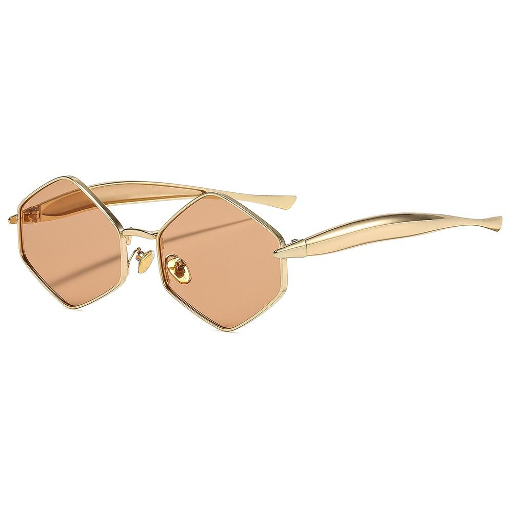 

New Luxury Diamond Irregular Women Sunglasses Y2K Brand Personality Frame Design Steampunk Retro Men Glasses UV400 as picture