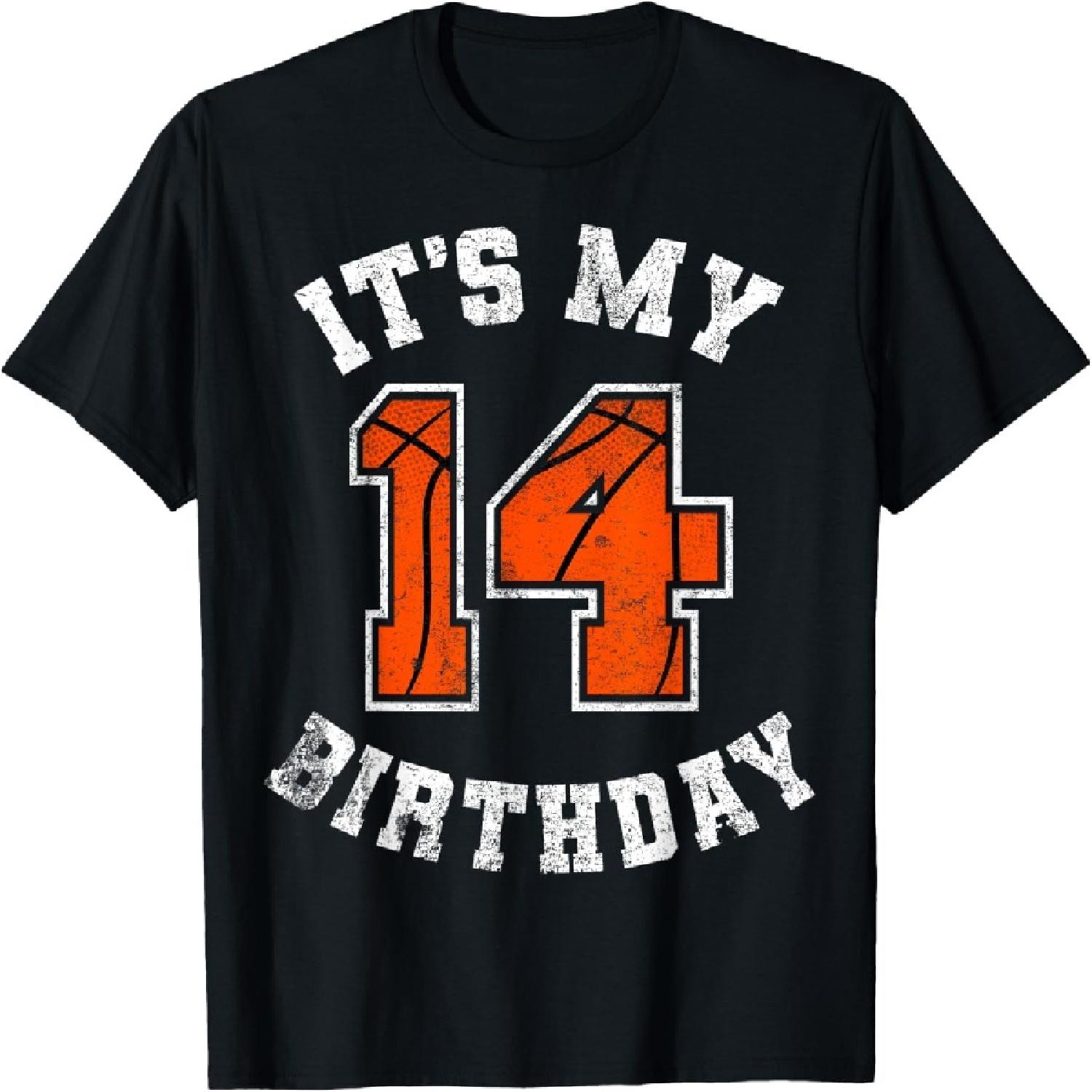 It s My 14th Birthday Basketball 14 Year Old Birthday Boys T-Shirt XXXXXL разноцветный
