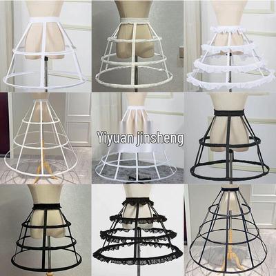 Black & White Fishbone Crinoline Birdcage Petticoat for Cosplay & Stage Performance