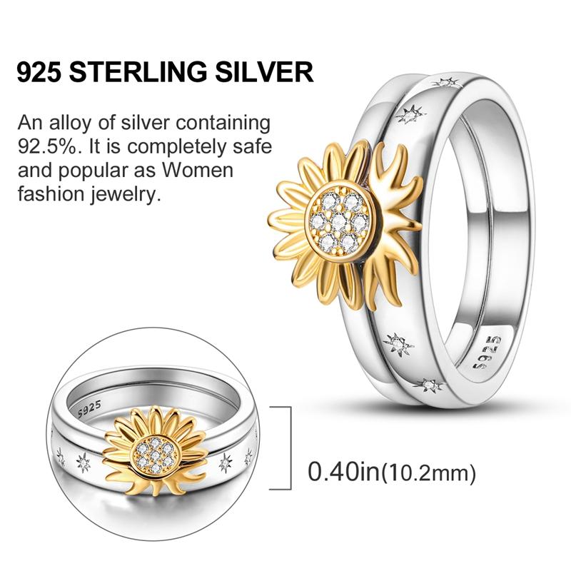 Originální stříbrný prsten 925 Barevné diamanty Zirkony Prsten na prst Pro ženy Šperky Svatební Zásnubní Dárek k narozeninám