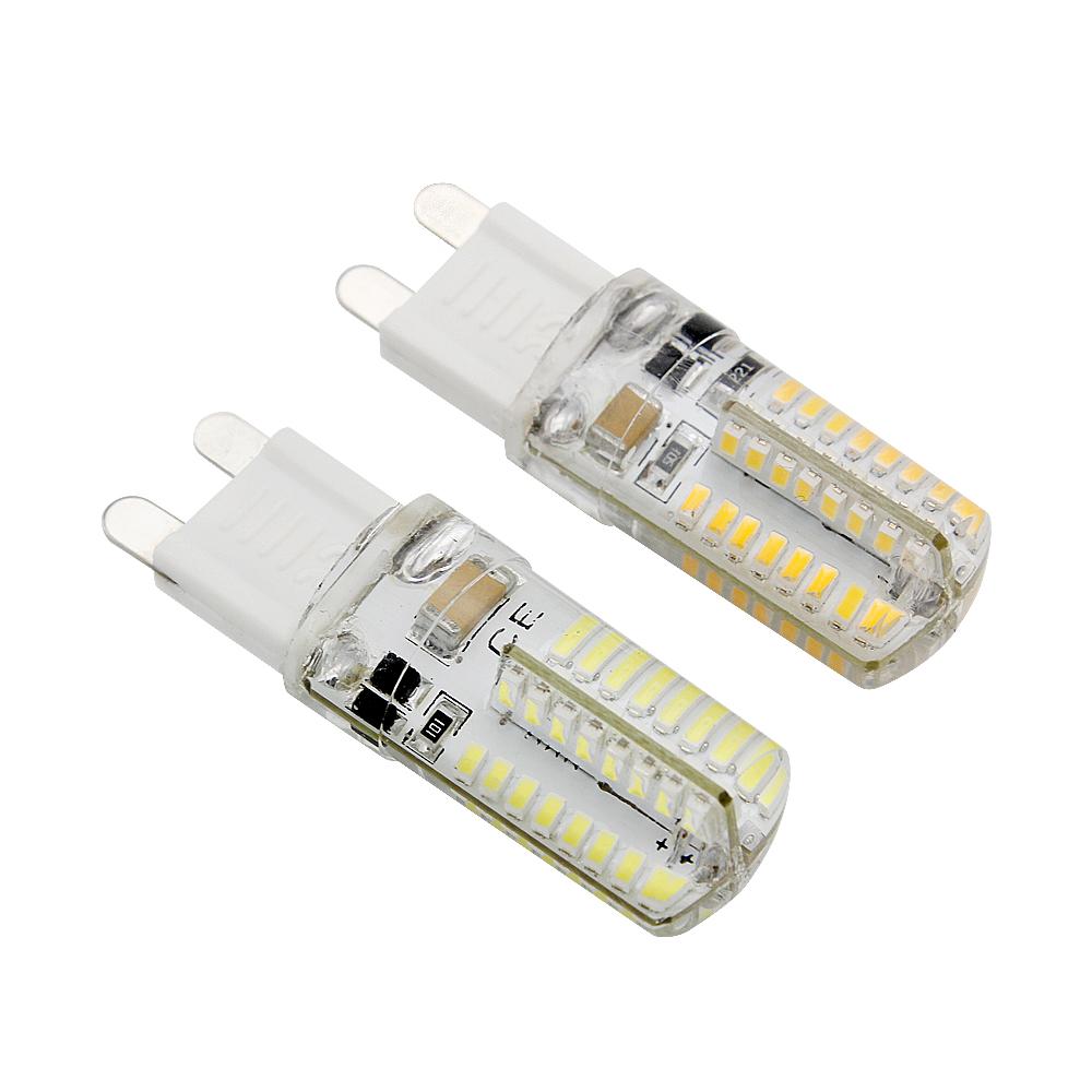 1pcs G9 3W AC 220V LED Light Bulb 64leds SMD3014 Warm/Cold White Lights Replace 0W 30W Halogen Lamp For Indoor Home Chandelier