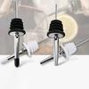 6 Sets Stainless Steel Oil Wine Liquor Bottle Pourers Dispenser with Cap Stopper