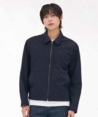 Chasecult Men'S Stretch Collar Zip-Up Jacket - Navy