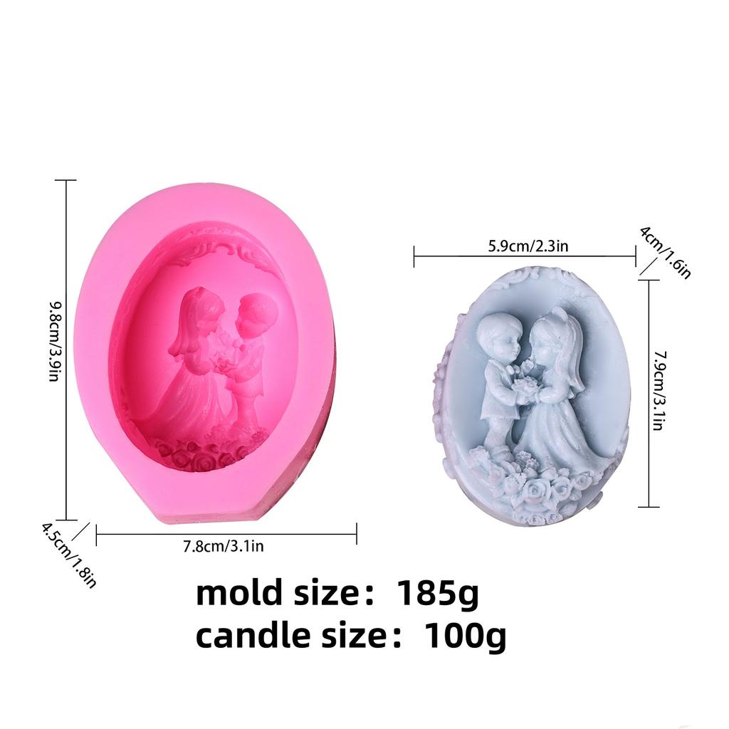 Dolphin Mermaid Aromatherapy Candle Mold DIY Flower Appreciation Girl Couple Soap Mold Flower Fairy Sugar Cake Baking Tool