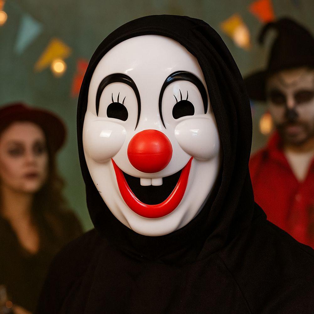 Red Nose Clown Makeup Mask PVC Happy Clown Costume Party Prop Halloween Clown Mask  Halloween Party