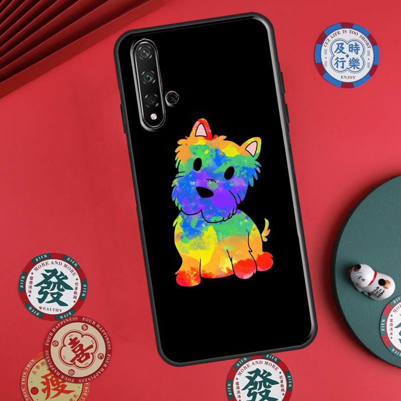 Cartoon Westie Dog For Huawei P20 P40 P30 Lite P60 Pro Nova 12s 11i 12i 10 9 SE 5T Y91 Y90 Y60 Y70 Y72 Y61 Case