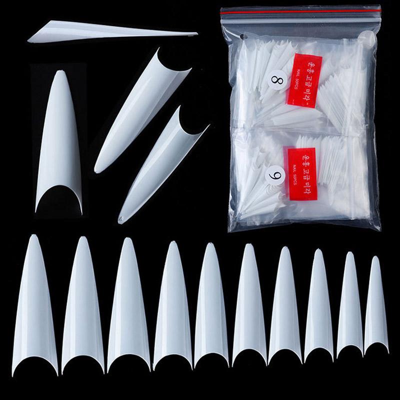 600Pcs Oval Full Coverage False Nails Acrylic Artificial Push-Type Nail Art Almond-Shaped Short Nail Tips Nail Tools