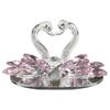 Kristallsvanfigurer Glas-svanar Prydnader Djur Pappersvikt Diamant Hantverk Bord Heminredning Hantverk Miniatyrgåvor