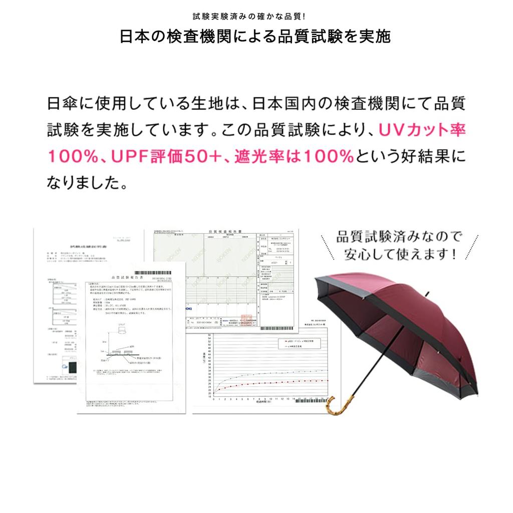 FIELDOOR Ombrage Complete Shading Parasol Short Parasol 50cm Ribs UV Protection UV Protection Heat Shielding Rainy Season Sudden Downpours Showers