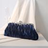Pleated Women Evening Clutch Bag Elegant Handheld Purse Bridal Wedding Formal Dress Handbag For Banquet Party