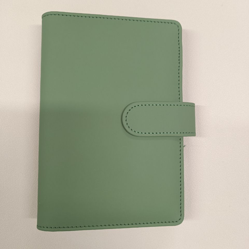 A4 A5 A6 Budget Binder File Holder Loose Leaf PU Leather Notebook Budget Binder with Prong Rings for Students Journal Business