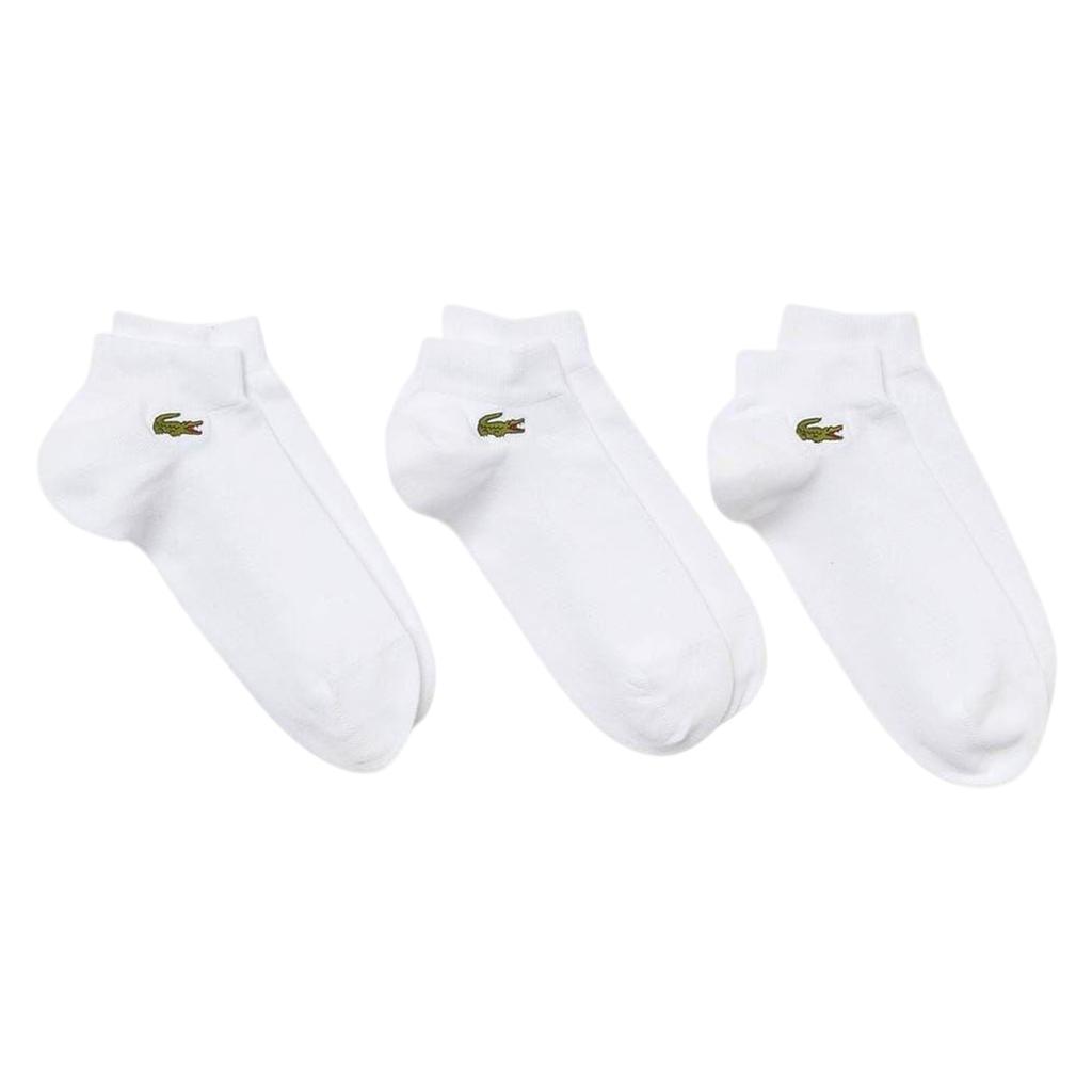 Lacoste Mens Embroidered Logo Trainer Socks (Pack of 3)
