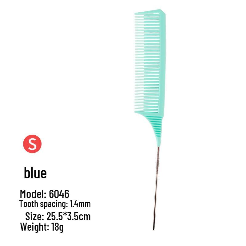 Barber Shop Sectioning & Dyeing Highlight Comb Set - Steel Needle and Fine Teeth, Heat-Resistant, Pointed Tail