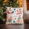 Home Decor Charming Snowman Winter Holiday Pillow Cover Pattern Cushion Cover Suitable For Sofa Bedroom Car Pillow Cover