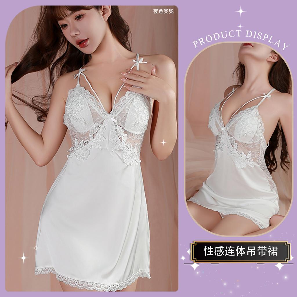 Sex underwear Thin transparent suspenders Hot teasing lace seduction nightgown Abstinence women