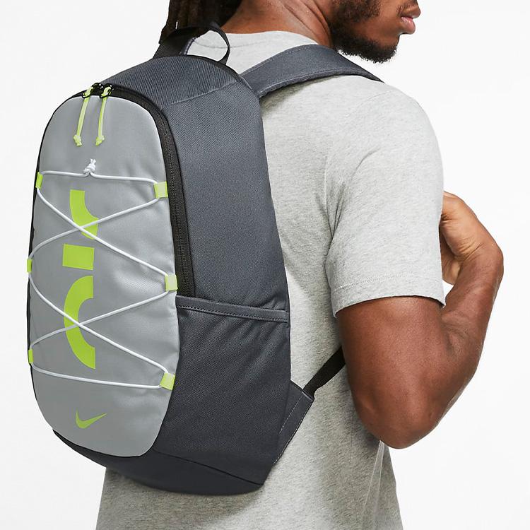 Nike Fabric Backpack Regular Unisex Black Gray Green Lightweight Casual DV6246-060