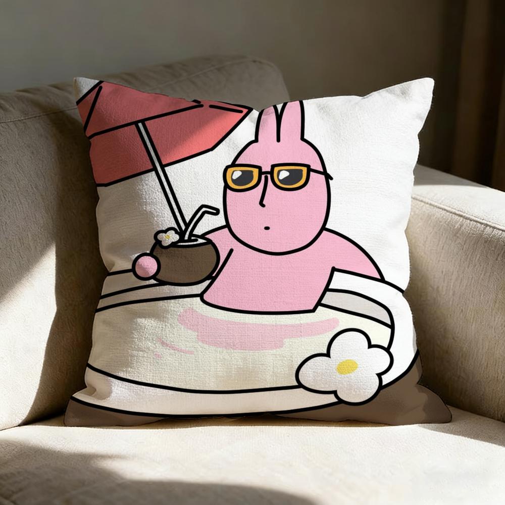 My Friend Rrabbit Cute Pillow Case Pillowcase Doublesided Printed Sofa Cushion Bedroom Headboard Pillow