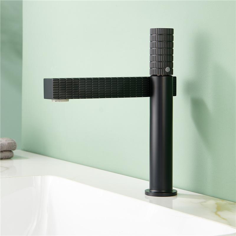Household Bathroom Full Copper Faucet Bathroom Washbasin Countertop Basin European Style Hot and Cold Faucet