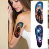 12pcs Temporary Tattoo Colorful Realism Space Mission Space Travel Alien Planet For Shoulders Men Adults