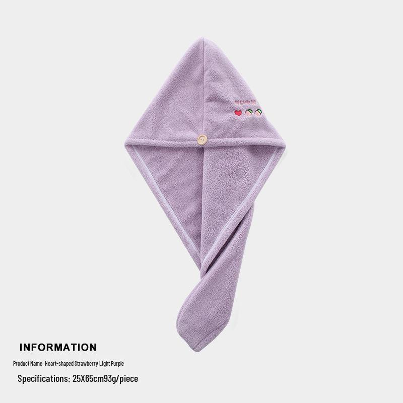 Tuqiang Hair Drying Towel - Absorbent & Cute Embroidery Bath Cap