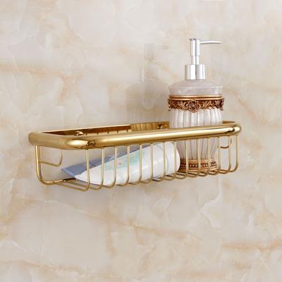 Tuqiu Bathroom Shelf Wall Mounted Bathroom Storage Rack Shelf Gold Brass Bath Shower Shelf Bath Shampoo Holder Corner Shelf