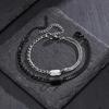 Initials Bracelets for Men Women Couple,Alphabet A-Z 26 Letter Stainless Steel Chain Link Wristband,Valentine's Day Gift for BBF