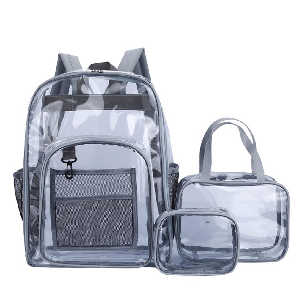 Heavy Duty Clear Backpack Large Transparent Bag for School Stadium Events Outdoor Travel Camping