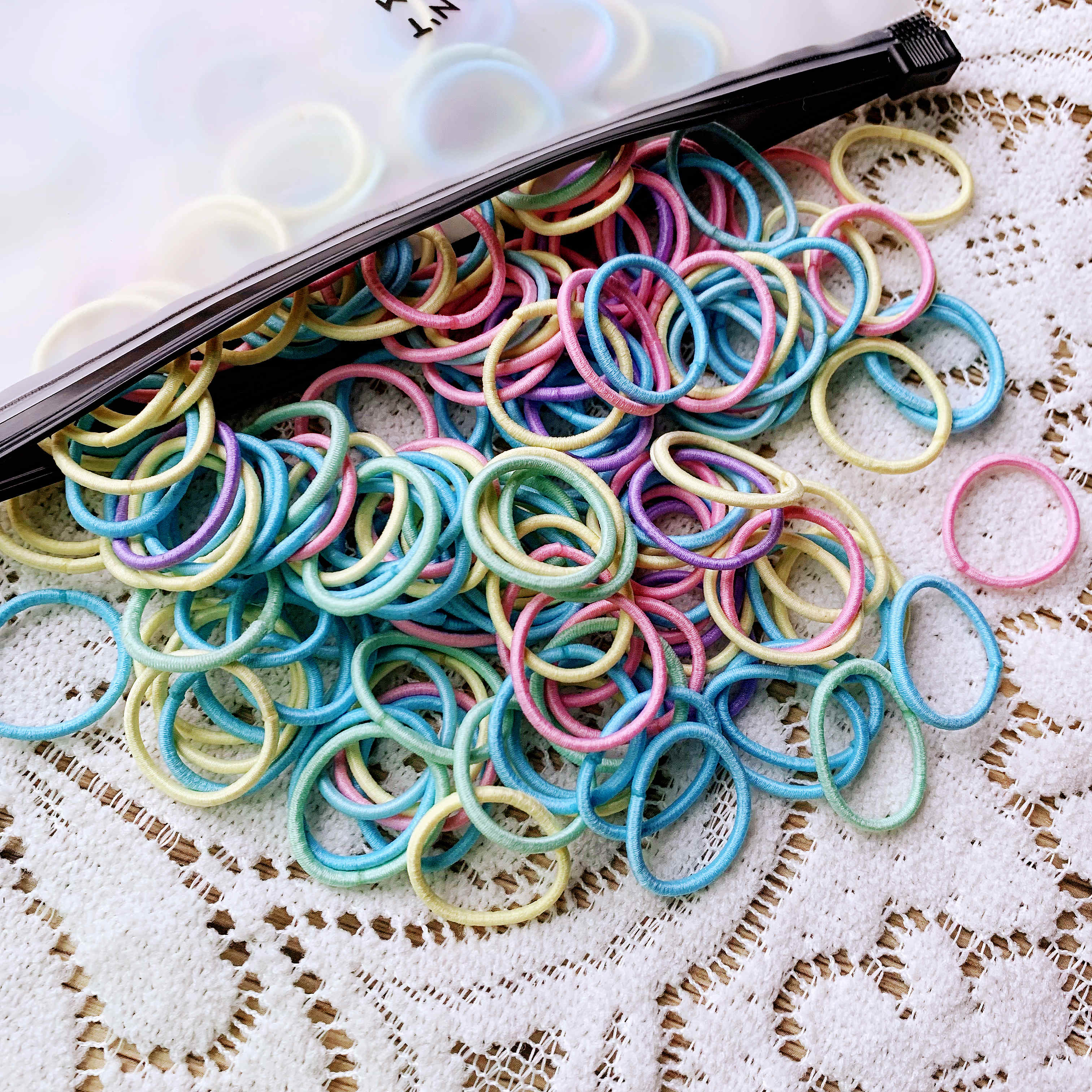 

YANRONG 100 шт. цветные хлопковые мягкие эластичные ленты для волос, аксессуары для волос для девочек, держатель для хвоста для маленьких детей, резинка для волос, нейлоновая повязка на голову, новинка