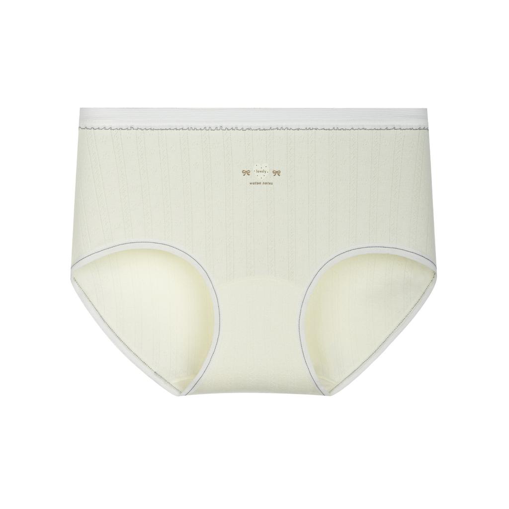 Plus Size Women's Color Yarn Cotton A Class Extended Crotch Mid Waist Briefs