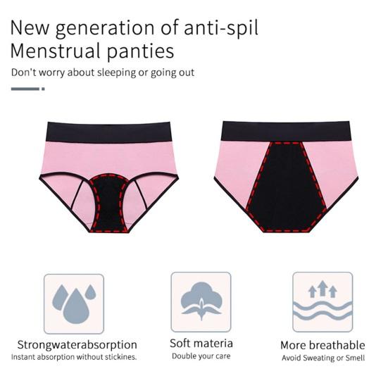 Period Underwear for Women High Waisted Leak-Proof Postpartum Menstrual Panties Heavy Flow Super Absorbency