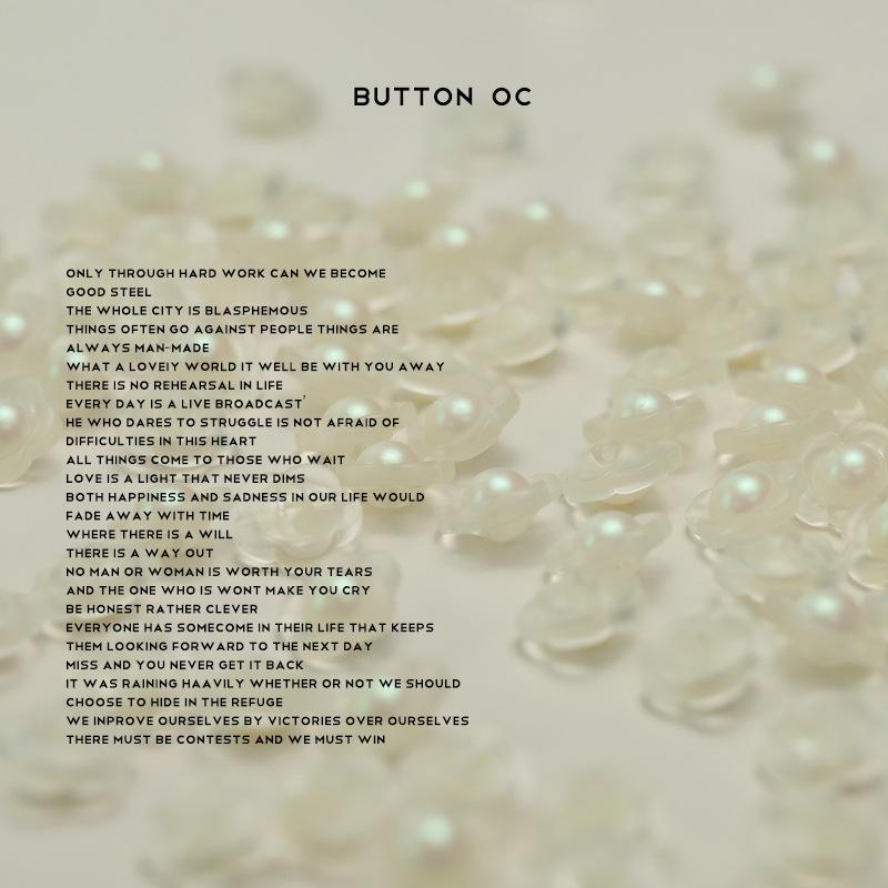Plum Blossom Pearl Knitted Sweater Buttons Transparent Shirt Top Clothing Sleeve Collar Buttons Dress Jacket Buttons