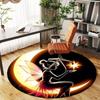 Enchanted Fairy Moon Starry Night Wall Art PrintRound Non-Slip Chair Mat Chair Carpet for Office Rugs for Office Decor Gift For Valentine's Day Mother