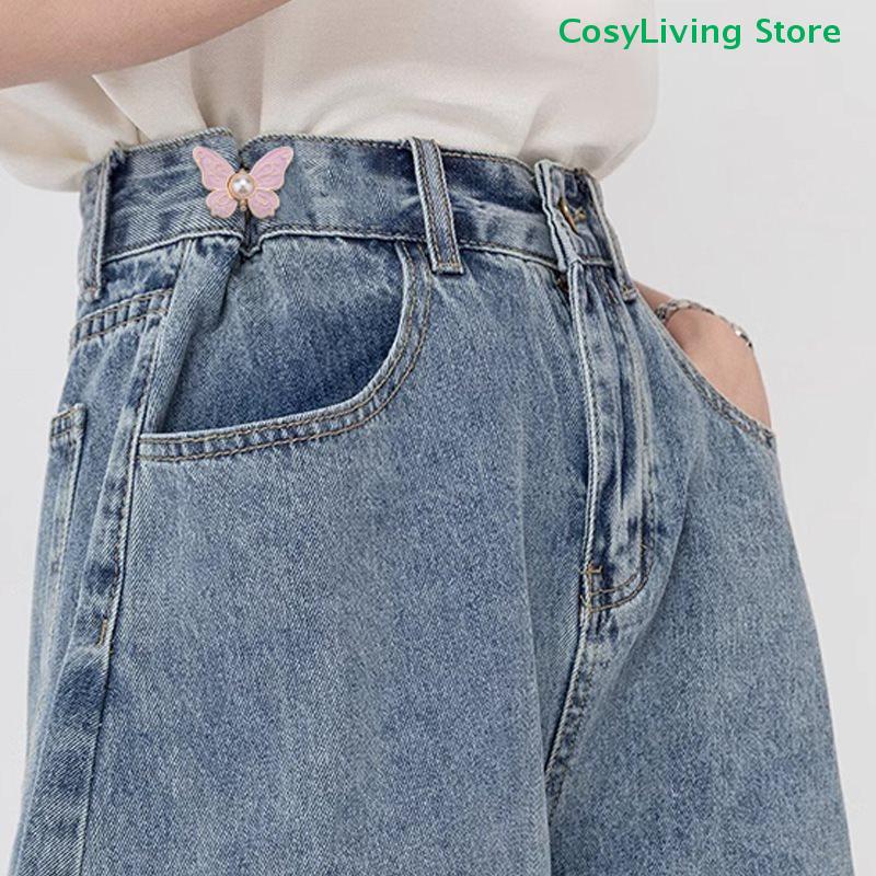 1Pc Butterfly Waist Button Jean Button Pin Reusable Clothing Fitting Tools For No Sewing Required Buttons Pants Decoration