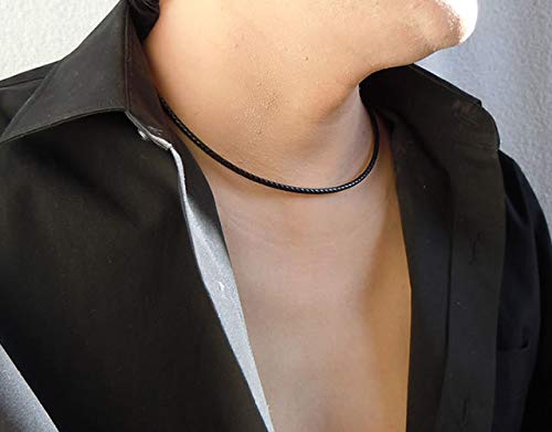 Powerful Magnetic Necklace Ultra Neo (Ebony Black) and Ion Trading Tourmaline e-Ring Long (Green) Set | Unisex, Great for Sports