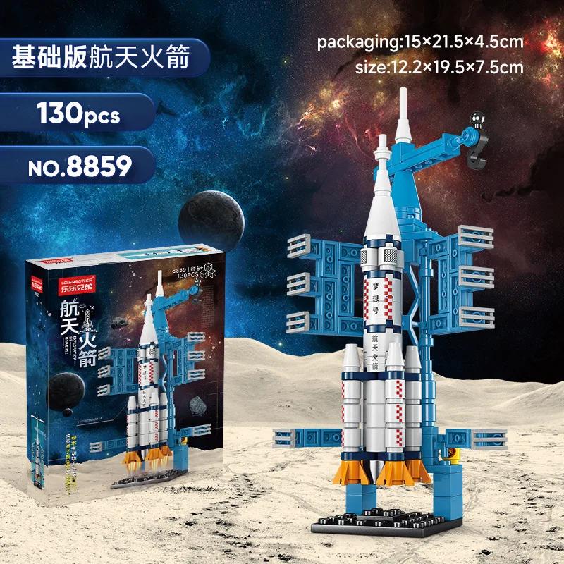 Mini letecké pilotované raketové modely stavebních bloků vesmírné letecké stanice cihly městské stavební hračky pro děti