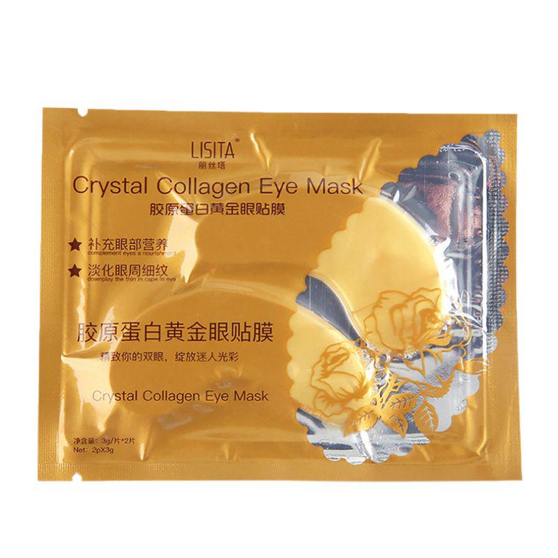 10Pcs/Lot Gold Crystal Collagen Eye Mask Eye Patches For The Eye Anti-Wrinkle Remove Black Eye Face Care