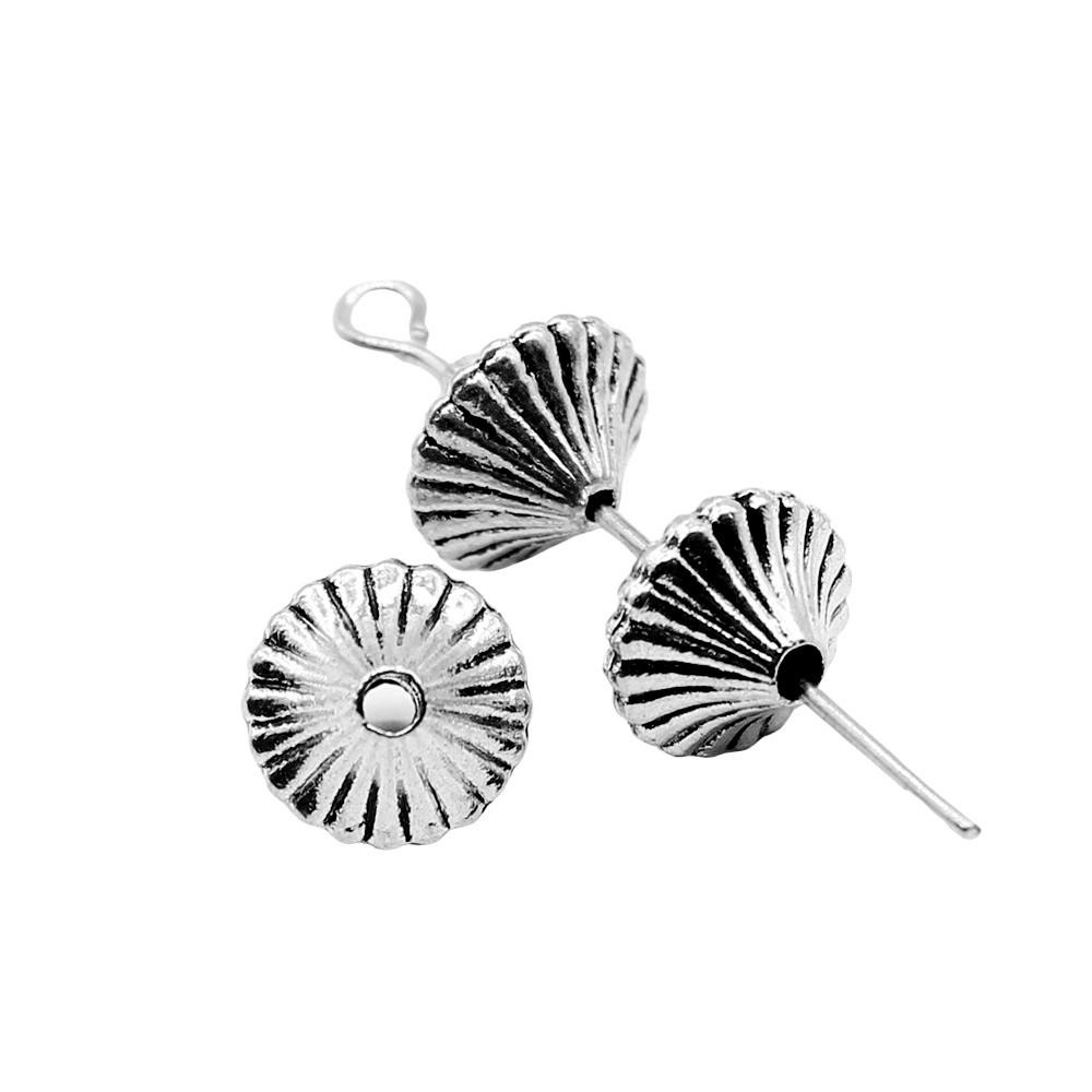 Multi Color Flower Edge Spacer Beads Metal Charms For Jewelry Making Accessories