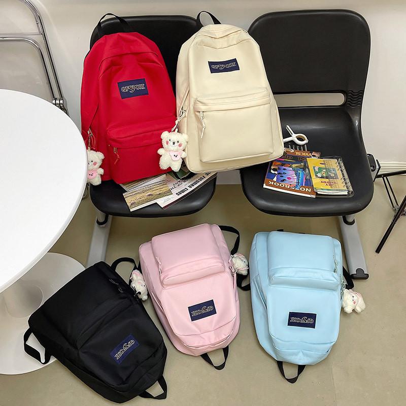 Spacious Nylon Backpack For Students With Waterproof And Wear-resistant Fabric