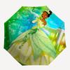 1pc Princess Tiana and the Frog Automatic 3-Fold Umbrella Design, Cute Cartoon Pattern, Portable Outdoor Umbrella, Perfect, Holiday Gift for