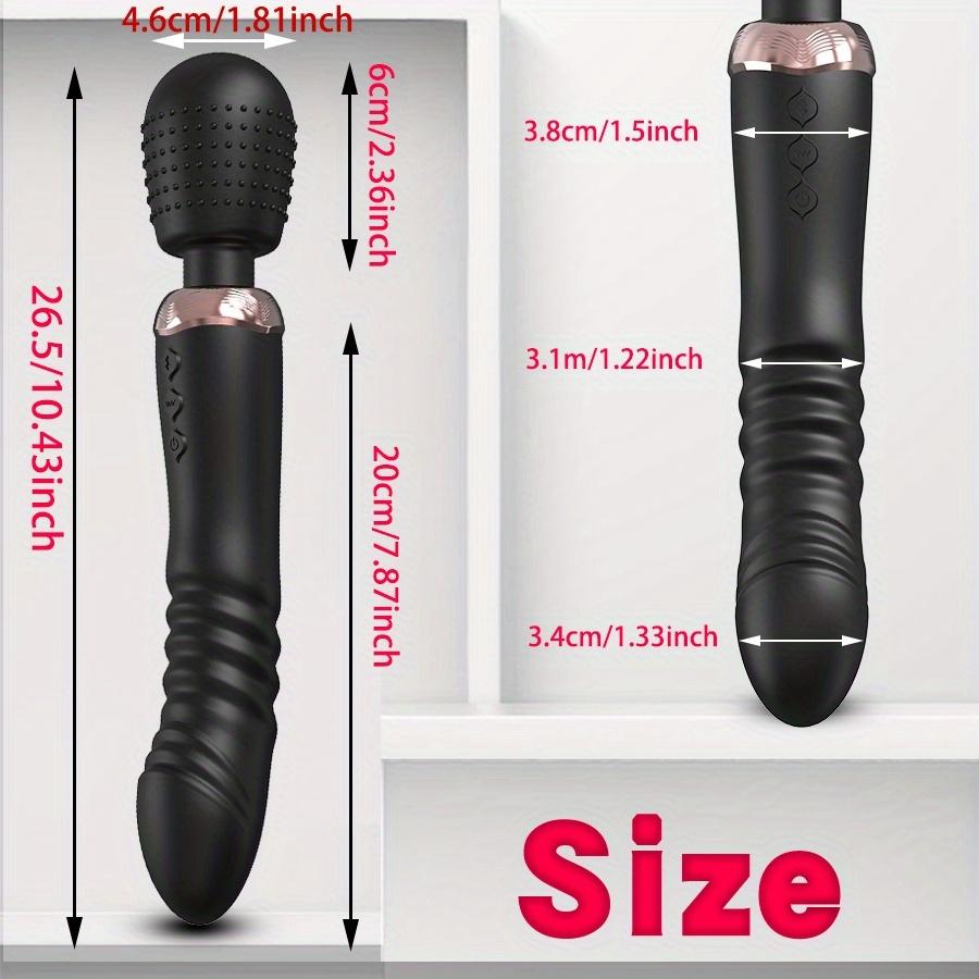 Thrust Vibrator Powerful 2 Motors Fast Thrusting And Dildos Vibrator, Silicone Wand G-Spot Massager Sex Toy Couple Stimulator for Adults