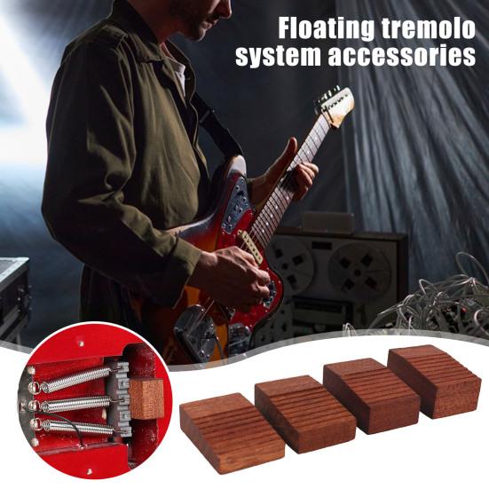 4Pcs Flutuante Tremolo Set Up Blocks Madeira Guitarra Elétrica Tremolo Sliders Flutuante Tremolo Trem Wedges para Guitarra Elétrica