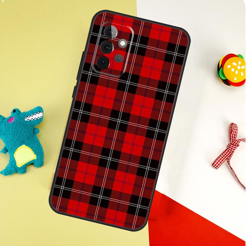 Buffalo Plaid Pattern Case For Samsung Galaxy A54 A34 A24 A14 A12 A22 A32 A42 A52 A72 A52S A51 A71 A13 A53 Cover
