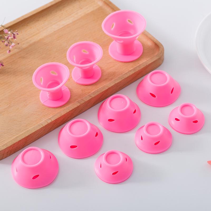 10Pcs Mushroom Hair Curlers Set Silicone Rollers No Heat No Clip Hair Curling Styling Tools Spiral Curls for Lady Curler Styling