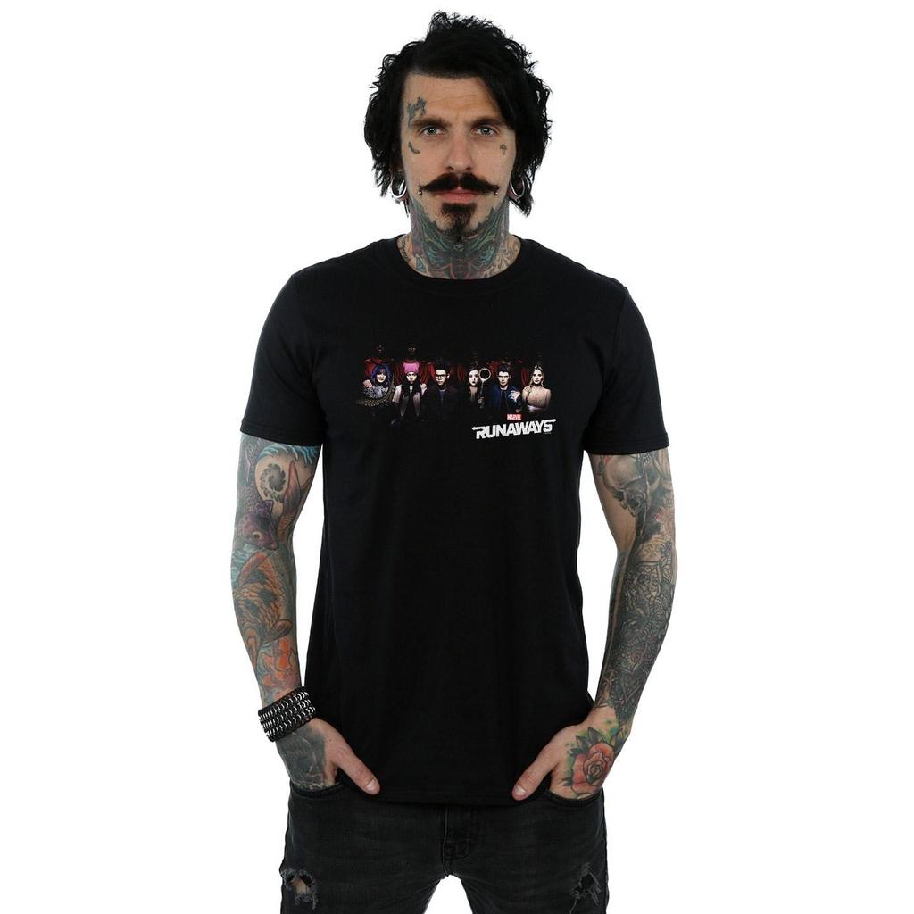 Marvel Mens Runaways Lineup T-Shirt
