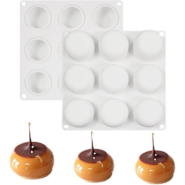 Mostsom 3D Silicone Molds Ball Shape Sphere,Baking Mold for Mousse Cake, Fondant Mold Silicone Mold for Baking Cakes, French Dessert Mold for Pastry